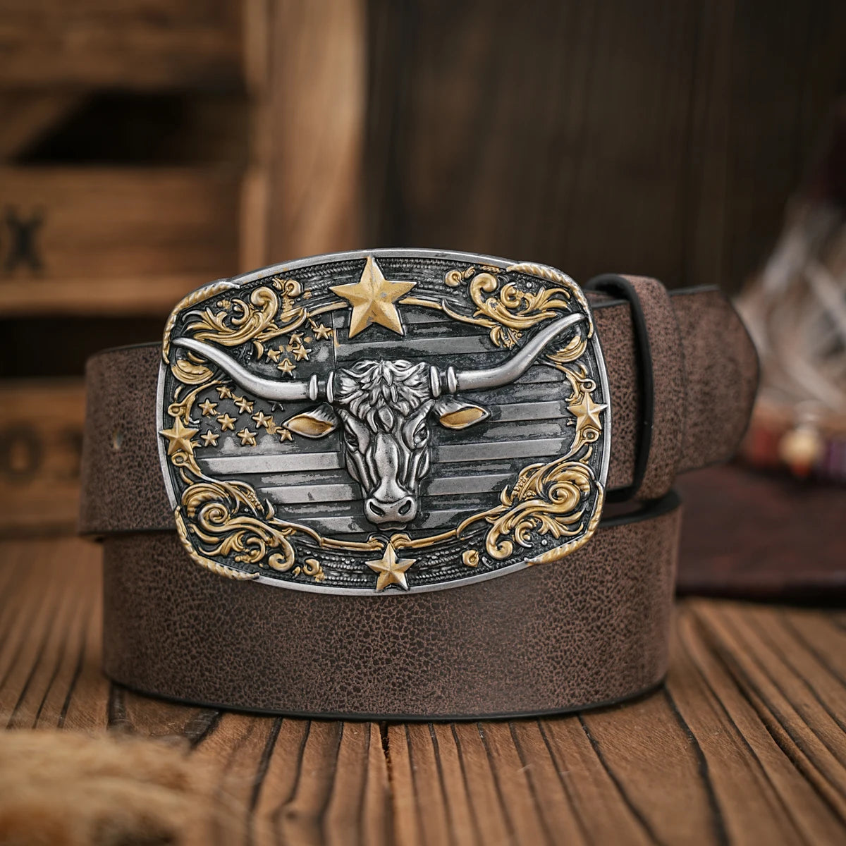 Men - Women - Western Denim - pu leather - Belt - Vintage jeans with