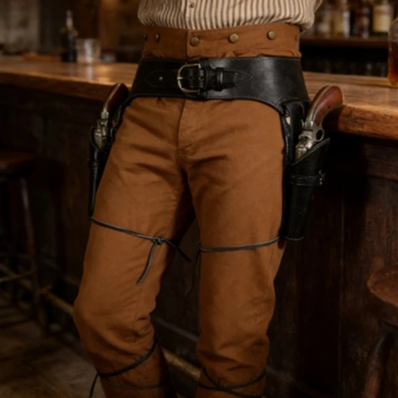 Retro Western Revolver Belt Punk Vintage Gun  Cosplay Prop