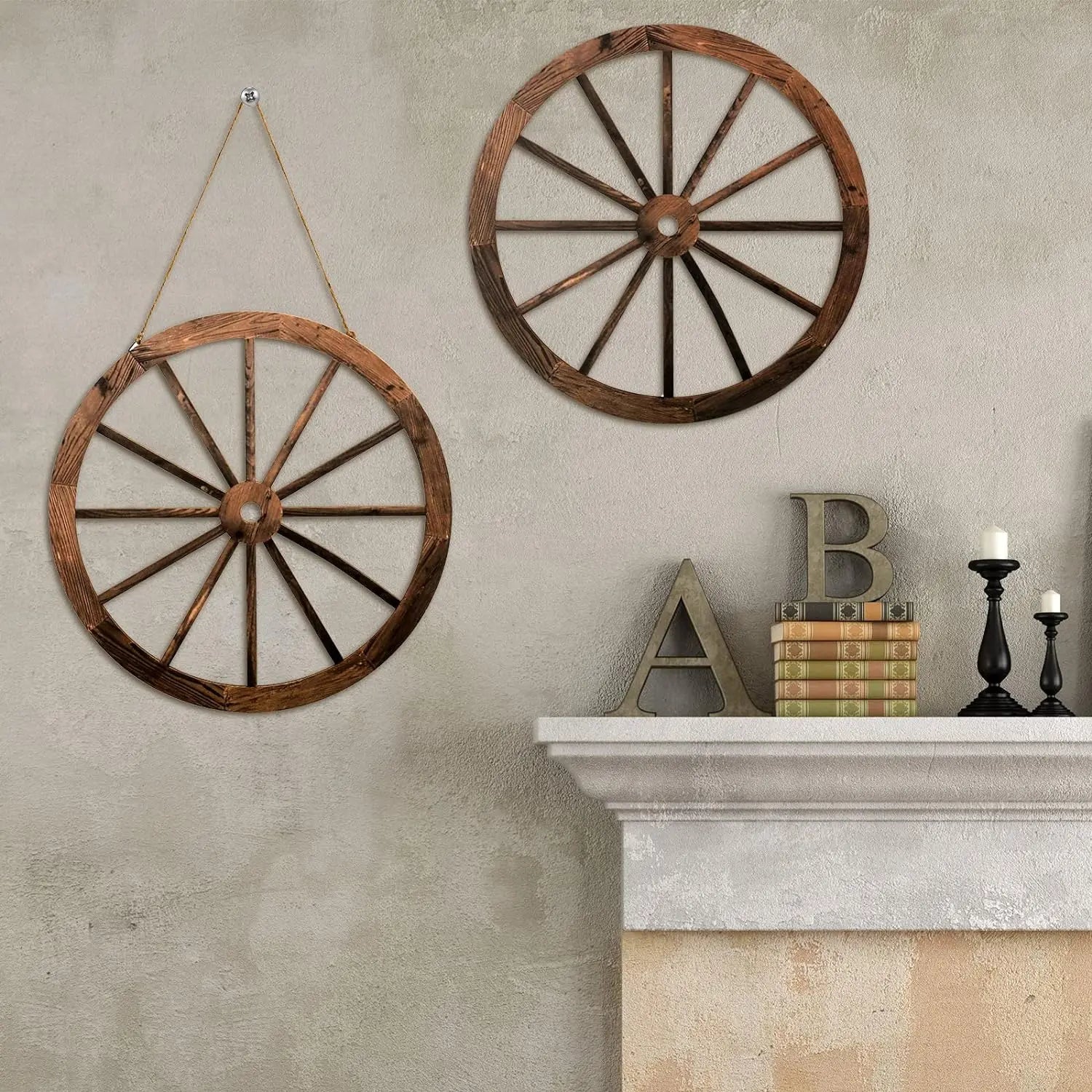 Western Cowboy Party Decorations Vintage Rustic Wagon Wheel Wood