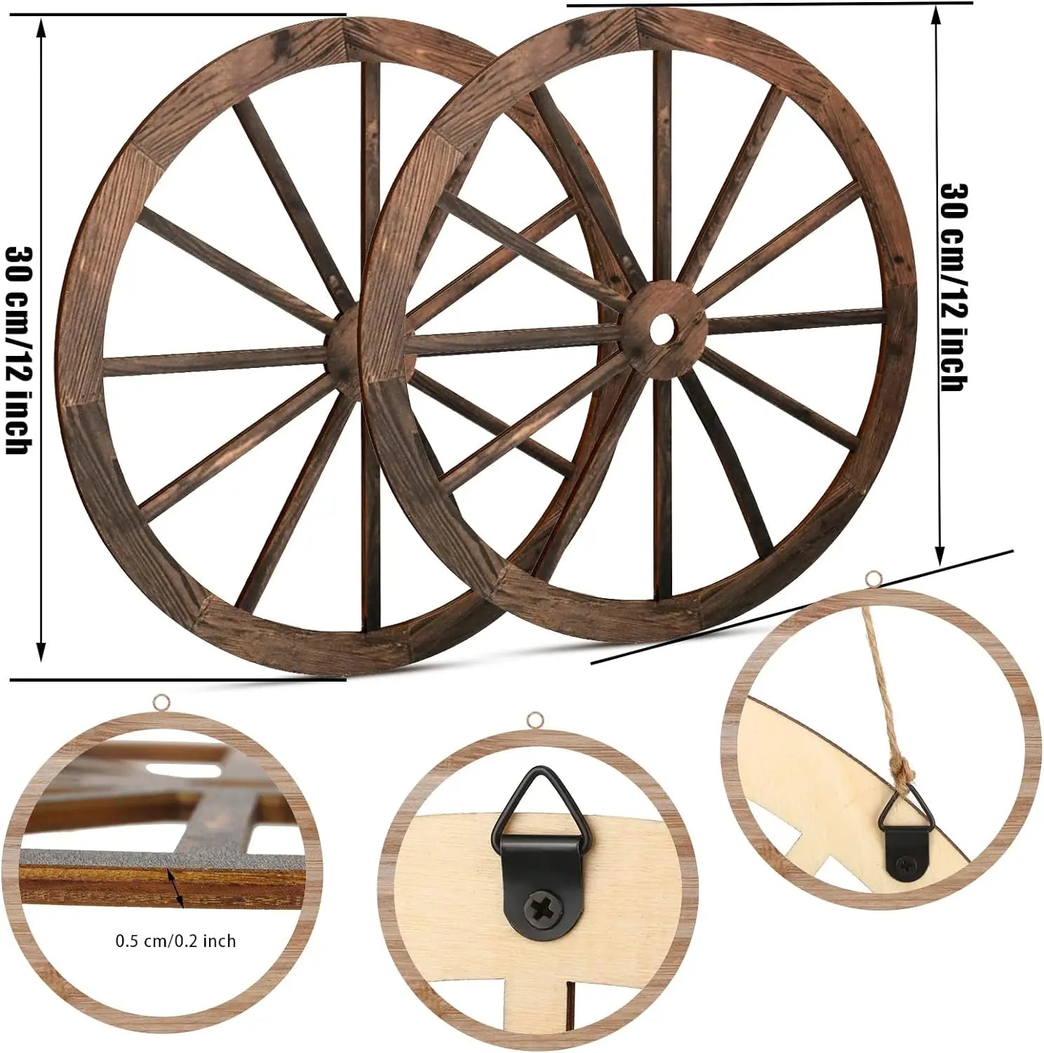 Western Cowboy Party Decorations Vintage Rustic Wagon Wheel Wood