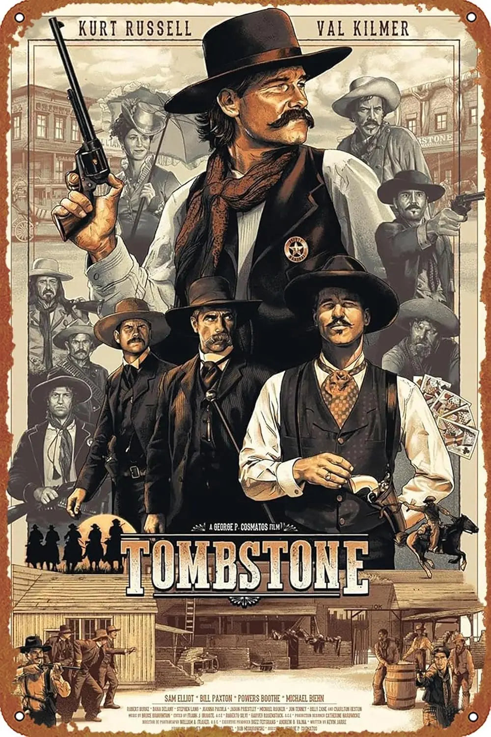 TOMBSTONE WEST COWBOY movie poster Retro Metal sign Retro Tin sign