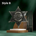 Vintage Western 1pc Metal Sheriff Badge|Premium Metallic Finish |
